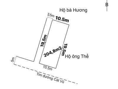 Cần bán lô góc  cực đẹp mặt đường Cát Vũ, Tràng Cát 204,8m2 giá 3xtr/m2 2