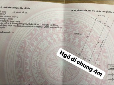 Cần bán lô góc đất tuyến 2 Cát Linh, Tràng Cát 60,9m2 giá 1.7 tỷ 0
