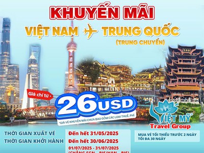 Ưu đãi cực sốc du ngoạn Trung Hoa chỉ 26 USD từ China Southern Airlines 0