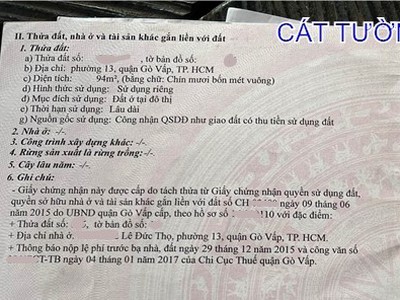 Giảm mạnh  bán nhà 5x22m, hẻm 8m lê đức thọ thông kênh tham lương. chỉ 7.6 tỷ 2