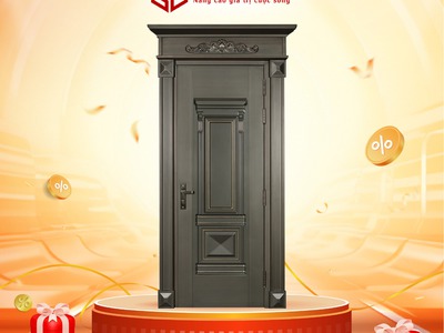 Cửa thép vân gỗ 2