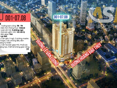 Bán nhanh căn d1-708, căn góc 3 ngủ  tòa diamond residence 25 lê văn lương 1