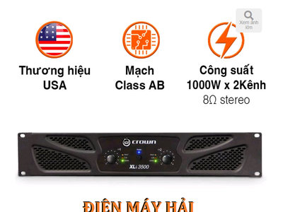 Cục đẩy 2 kênh Crow XLi 3500 công suất 2000W ở 8 /2700W ở 4 3