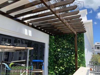 Giàn hoa gỗ nhựa trang trí sân vườn 4