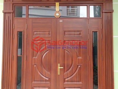 Cửa thép vân gỗ 2