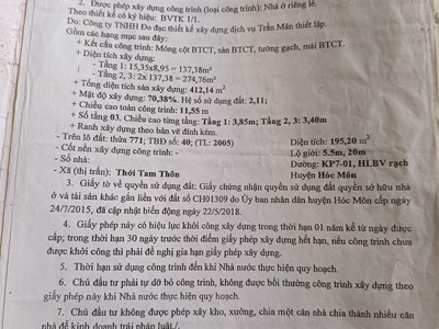 Bán đất mặt tiền đường Bùi Thị Lùng   Thị trấn Hóc Môn 4