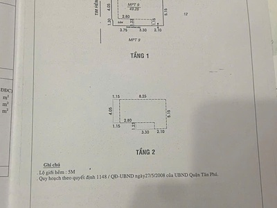 Nhà bán hẻm 4m huỳnh thiện lộc, p. hòa thạnh, diện tích 5.2x9.3m, 1 lầu, sổ hồng riêng, 4.85 tỷ tl. 3