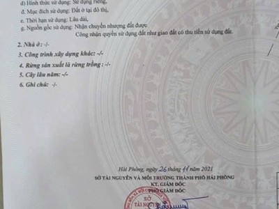 Bán đất đường nhựa 8m tuyến chợ Cát Vũ, Tràng Cát 80,5m2 giá 2.63 tỷ 2