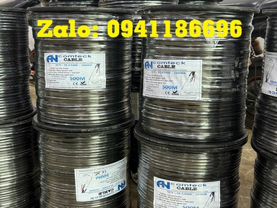 Cáp mạng CAT5e UTP đồng dầu chạy có dây gia cường trợ lực ngoài trời - Outdoor ACT-5LANOD-305BKO 4
