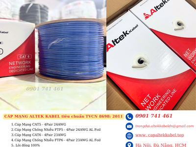 Cáp mạng Altek Kabel Cat6 chuẩn TCVN 8698:2011 0