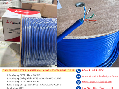 Cáp mạng Altek Kabel Cat6 chuẩn TCVN 8698:2011 2
