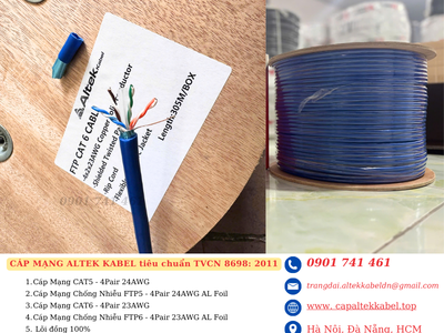 Cáp mạng Altek Kabel Cat6 chuẩn TCVN 8698:2011 4