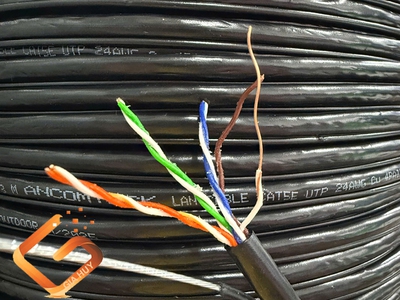 ACT-5LANOD-305BKO Cáp mạng CAT5e UTP đồng dầu chạy ngoài trời   có dây chịu lực gia cường   Outdoor 1