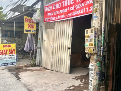 Chính chủ cho thuê nhà xưởng mặt tiền trần quang diệu - dĩ an 1