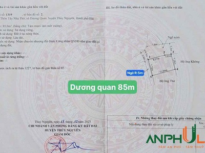 Cần bán nhanh lô góc tại TDP Tây Nhà Thờ, Phường Dương Quan, TP Thủy Nguyên 0