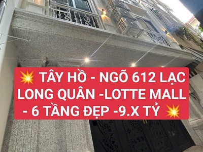  Tây Hồ-Ngõ 612 Lạc Long Quân - LOTTE MALL- 9.x TỶ  0