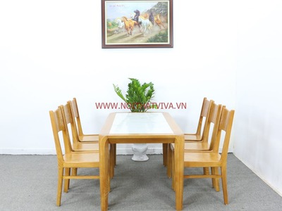 10  bộ bàn ăn mặt đá 6 ghế đẹp, hiện đại, giá tốt tại Nội thất Viva 0