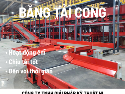 Băng tải cong sử dụng belt PVK 1