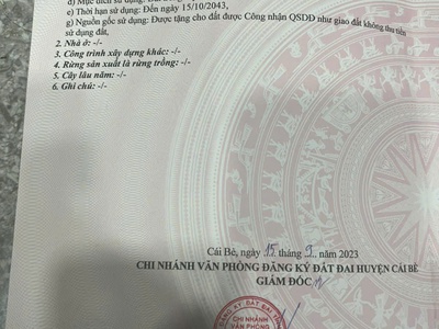 Bán lô đất đẹp ngay trung tâm xã đông hòa hiệp, cái bè, tiền giang 4