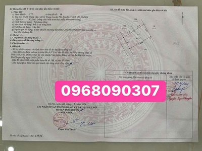 Chính chủ cần bán mảnh đất tại tri trung -phú xuyên 2