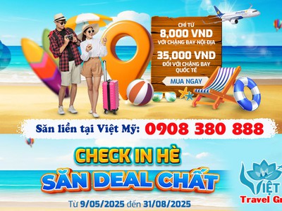 Hè này bùng cháy cùng Vietravel Airlines với Deal  cực chất , chỉ từ 8.000 VND/lượt 0