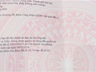 Cần bán mảnh đất lô góc 2 mặt đường tại Nguyên Khê. Đông Anh. HN 1