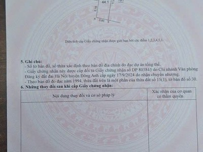 Chính củ cần chuyển nhượng đất thổ cư tại Xuân Nộn. Đông Anh. HN 2