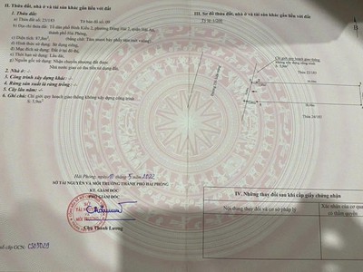 Bán lô đất tặng nhà mặt đường đình vũ   hưng đạo, đông hải 2, hải an, hải phòng  vị trí kinh doanh 1