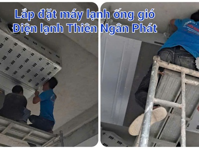 Lắp đặt máy lạnh âm trần nối ống gió cho Biệt thự Vila 0