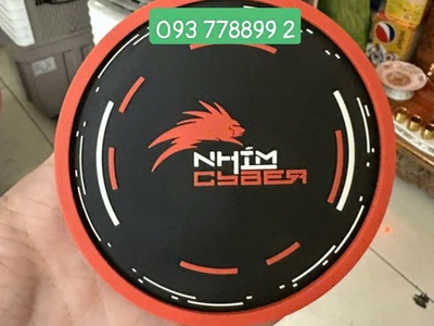 Đế lót ly nhựa dẻo, lót ly cao su in logo giá rẻ,093 778899 2 0