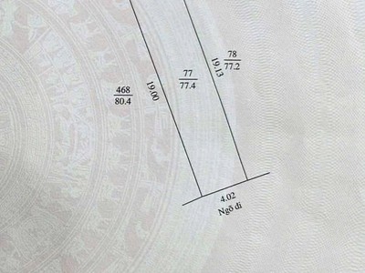 Bán đất ngõ 193 phố Bình Lộc, phường Tân Bình, TP HD, 77.4m2, mặt tiền 4m, ngõ thông oto 3