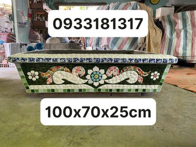 Cơ sở chậu hoa Thế Sơn - chậu hoa dán sành sứ - chậu khảm sành - cẩn miễng 3