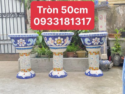 Cơ sở chậu hoa Thế Sơn - chậu hoa dán sành sứ - chậu khảm sành - cẩn miễng 4
