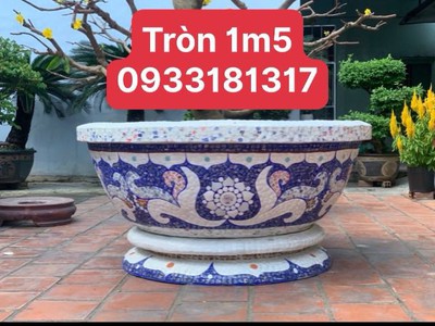 Cơ sở chậu hoa Thế Sơn - chậu hoa dán sành sứ - chậu khảm sành - cẩn miễng 12