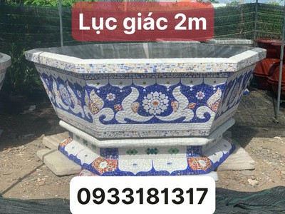 Cơ sở chậu hoa Thế Sơn - chậu hoa dán sành sứ - chậu khảm sành - cẩn miễng 13
