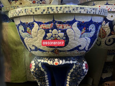 Cơ sở chậu hoa Thế Sơn - chậu hoa dán sành sứ - chậu khảm sành - cẩn miễng 16