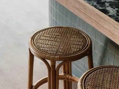 Ghế đôn quầy bar mây tự nhiên 1