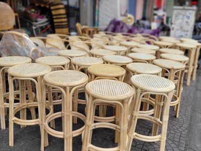 Ghế đôn quầy bar mây tự nhiên 5