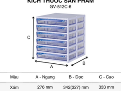 Tủ tài liệu văn phòng GV 512C-6 1