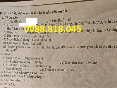 Chính chủ bán gấp biệt thự ciputra 198m2 mặt tiền 9m, 3.5 tầng, đường đôi rộng 30m, miễn tg 0