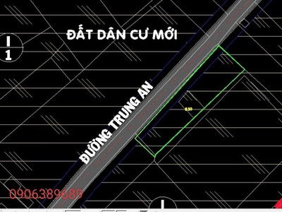 Bán đất mặt tiền đường trung an ngang 77m 0