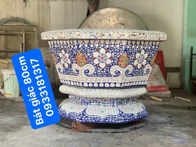 Cơ sở chậu hoa Thế Sơn - chậu hoa dán sành sứ - chậu khảm sành - cẩn miễng 14