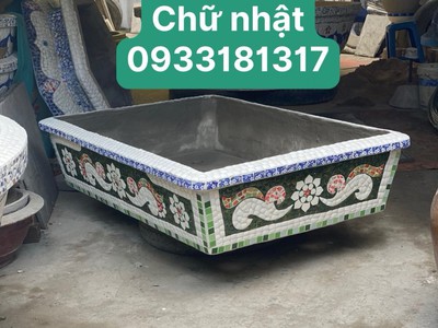 Cơ sở chậu hoa Thế Sơn - chậu hoa dán sành sứ - chậu khảm sành - cẩn miễng 17