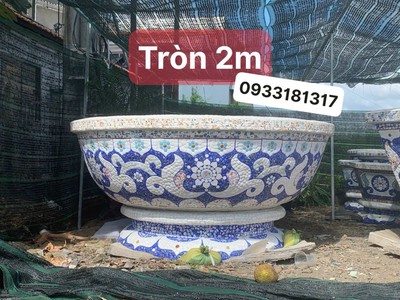 Cơ sở chậu hoa Thế Sơn - chậu hoa dán sành sứ - chậu khảm sành - cẩn miễng 19