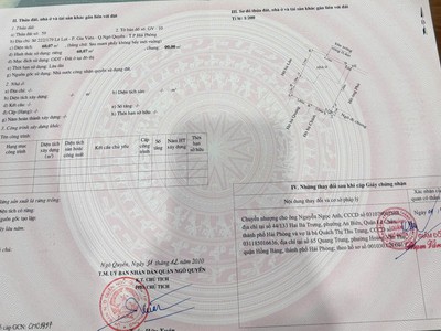 Bán nhà xây mới độc lập   sân cổng riêng   gần phố cấm thông lê lợi   hải phòng  3 tầng   full nội 3