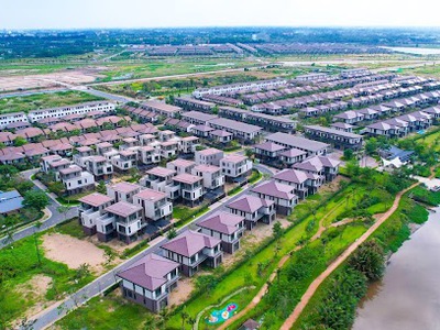 17 tỷ sở hữu 324m biệt thự view sông xây 1 trệt 1 lầu, sổ đỏ lâu dài water point long an 0