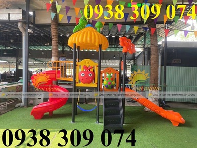 Cầu trượt khu vui chơi trẻ em, cầu trượt liên hoàn giá rẻ 1