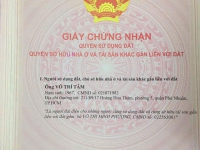 Chính chủ bán căn nhà đường lý thường kiệt - quận gò vấp - tp hồ chí minh 1
