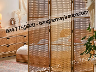 Xưởng làm vách ngăn bằng mây có thể gấp gọn 7