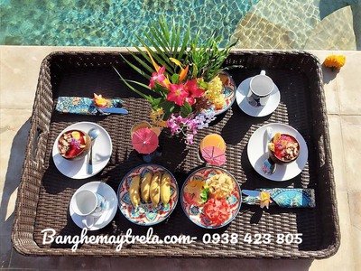 Khay đồ ăn nổi hồ bơi cho khách sạn 6